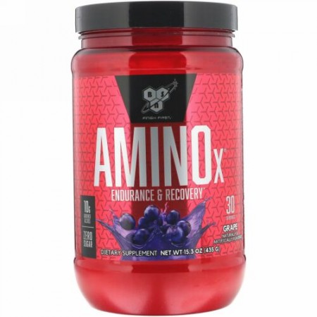 BSN, AminoX（アミノX）、持久力とリカバリー、ブドウ、435g（15.3オンス）