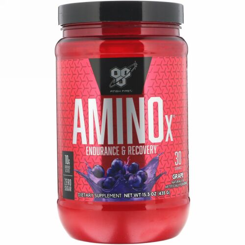 BSN, AminoX（アミノX）、持久力とリカバリー、ブドウ、435g（15.3オンス）