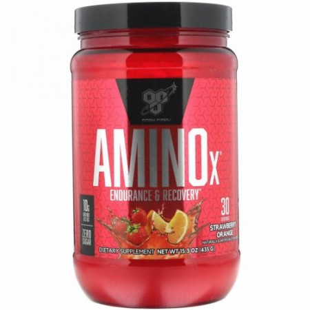 BSN, アミノX、耐久性＆回収、イチゴオレンジ、15.3オンス（ 435g ）