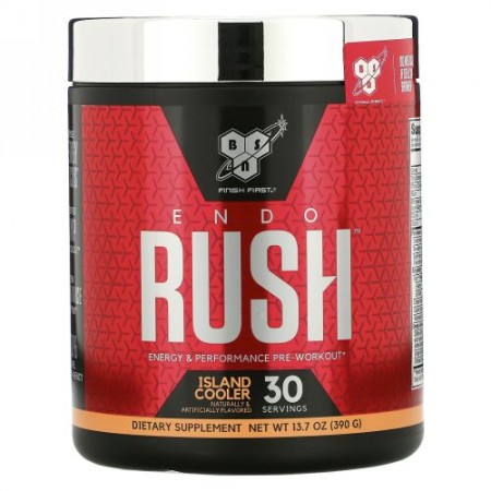 BSN, Endorush、プレワークアウト、アイランドクーラー、13.7 oz (390 g)