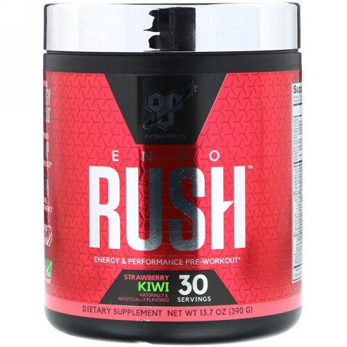 BSN, Endorush, Pre-Workout, Strawberry Kiwi 13.7 oz (390 g) (Discontinued Item)