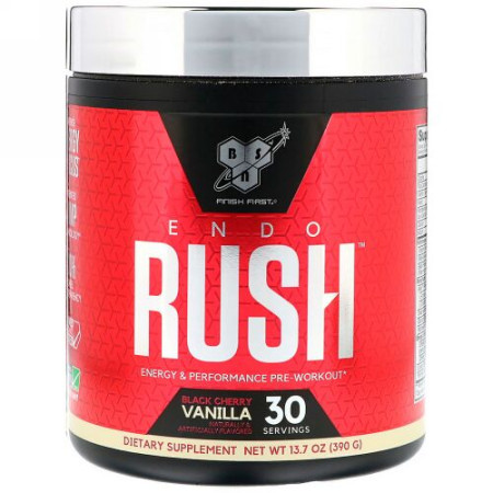 BSN, Endorush, Pre-Workout, Black Cherry Vanilla, 13.7 oz (390 g) (Discontinued Item)