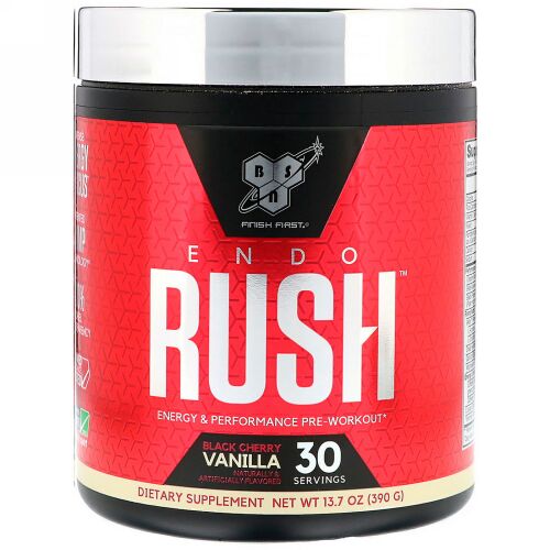 BSN, Endorush, Pre-Workout, Black Cherry Vanilla, 13.7 oz (390 g) (Discontinued Item)