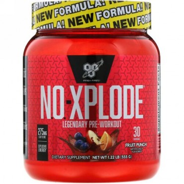 BSN, N.O.-Xplode、Legendary プレワークアウト、フルーツポンチ、1.22 ポンド（555 g）
