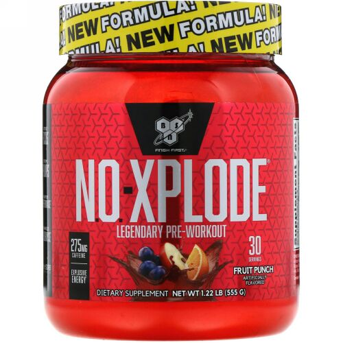 BSN, N.O.-Xplode、Legendary プレワークアウト、フルーツポンチ、1.22 ポンド（555 g）
