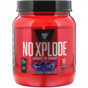 BSN, N.O.-Xplode（N.O.-エクスプロード）、レジェンダリープレワークアウト、グレープ、1.11 kg