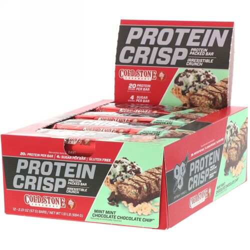 BSN, プロテイクリスプ、ミント ミント チョコレート チョコレート チップ、12本、各57g（2.01oz）
