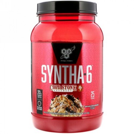 BSN, Syntha-6（シンサ-6）、Cold Stone Creamery（コールドストーンクリーマリー）、Germanchokolatekake（ジャーマンチョコレートケーキ）、1.17kg（2.59ポンド）