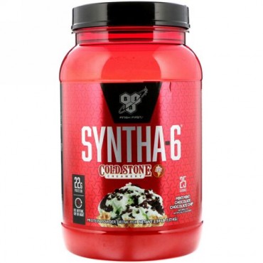 BSN, シンサ-6、コールドストーンキャンディーアイス、ミントミント・チョコレートチョコレートチップ、1.17kg（2.59 lb）