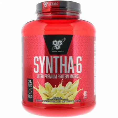 BSN, シンサ-6、ウルトラプレミアム プロテイン マトリクス、バナナ、5.0 lbs (2.27 kg)