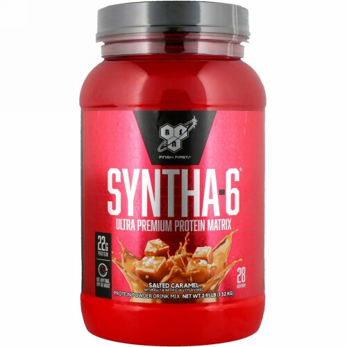 BSN, シンサ-6、超プレミアムプロテインマトリックス、塩キャラメル、2.91 lb (1.32 kg)[]