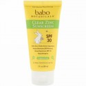 Babo Botanicals, クリア・ジンク・サンスクリーン、SPF 30+、無香、3 fl oz (89 ml)