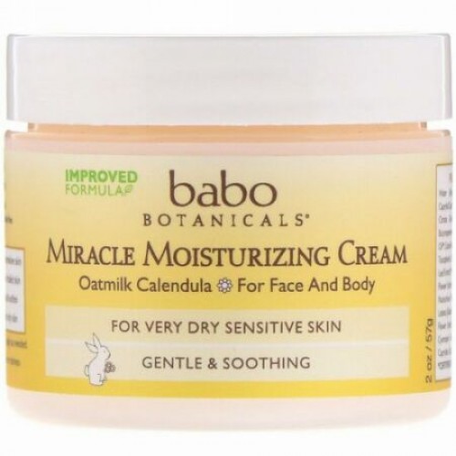 Babo Botanicals, ミラクルモイスチャライジングクリーム、57g（2oz）