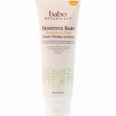 Babo Botanicals, 敏感肌赤ちゃん用、デイリーハイドラローション、フレグランスフリー、8 fl oz (237 ml)