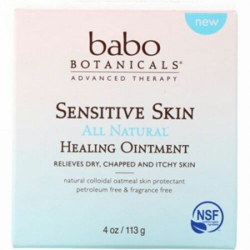Babo Botanicals, 敏感肌赤ちゃん用、オールナチュラル、ヒーリングオイントメント（軟膏）、4 oz (113 g) (Discontinued Item)