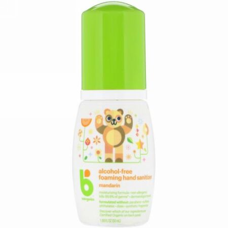BabyGanics, ノンアルコール、泡ハンドサニタイザー、マンダリン、1.69oz （50ml） (Discontinued Item)