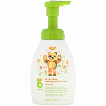 BabyGanics, 泡立ち豊かなハンドサニタイザー、アルコールフリー、マンダリン、8.45 fl oz (250 ml) (Discontinued Item)