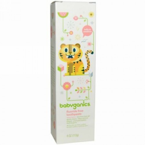 BabyGanics, フッ化物不使用歯磨き粉, すいか味, 4オンス (113 g) (Discontinued Item)