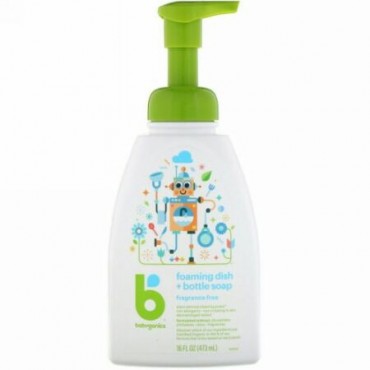 BabyGanics, フォーミングディッシュ+ボトルソープ、無香料、16液量オンス（473 ml） (Discontinued Item)