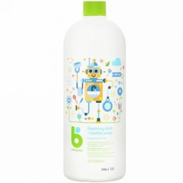 BabyGanics, 泡立つ食器用洗剤＆液体せっけん、無香料、946ml（32液量オンス） (Discontinued Item)