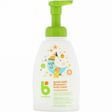 BabyGanics, Good Night Shampoo + Bodywash, Orange Blossom, 16 fl oz (473 ml) (Discontinued Item)