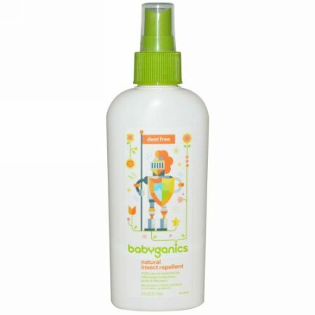 BabyGanics, 天然虫よけ、ディート(除虫剤)不使用、6 oz (177 ml) (Discontinued Item)