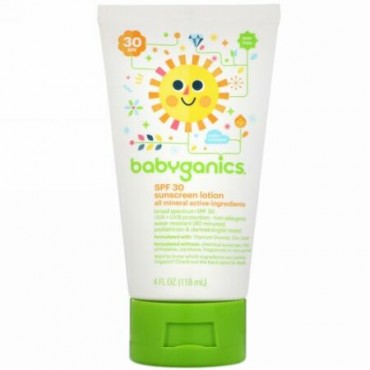 BabyGanics, Sunscreen Lotion, SPF 30, 4 fl oz (118 ml) (Discontinued Item)
