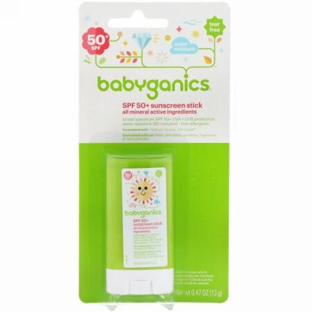 BabyGanics, Sunscreen Stick, SPF 50+, 0.47 oz (13 g) (Discontinued Item)