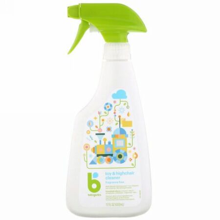 BabyGanics, クリーナーアッパー、トイ&ハイチェアクリーナー、無香、17 fl oz (502 ml) (Discontinued Item)