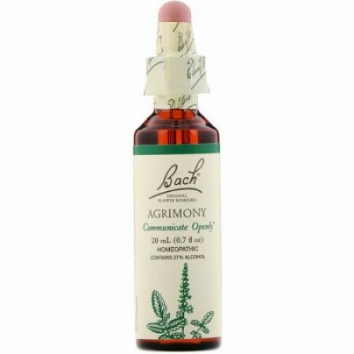 Bach, Original Flower Remedies, Agrimony, 0.7 fl oz (20 ml)