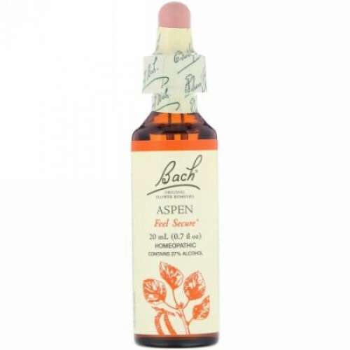 Bach, オリジナルフラワー レメディ、 アスペン、 0.7 fl oz (20 ml)