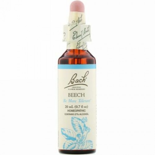 Bach, オリジナルフラワー レメディ、 ビーチ、 0.7 fl oz (20 ml)
