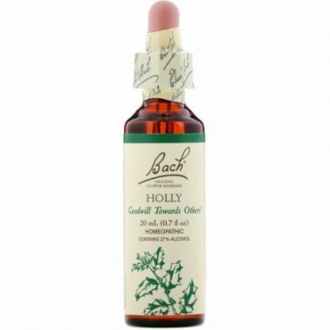Bach, Original Flower Remedies, Holly, 0.7 fl oz (20 ml)