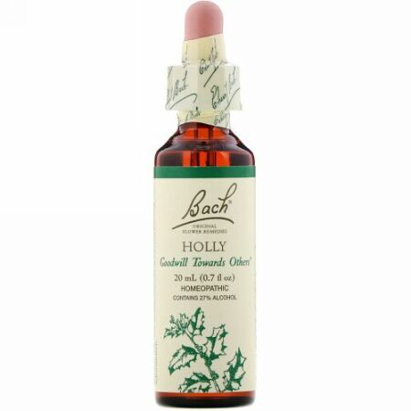 Bach, Original Flower Remedies, Holly, 0.7 fl oz (20 ml)