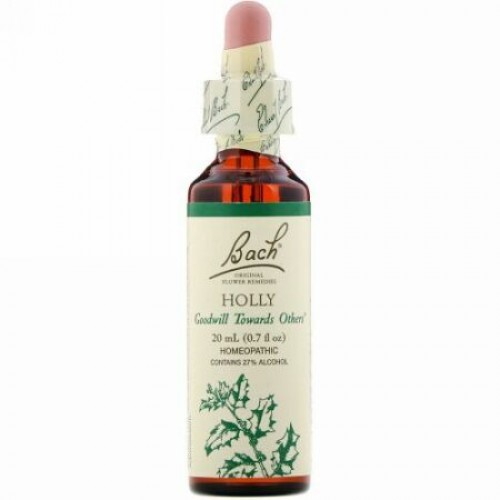 Bach, Original Flower Remedies, Holly, 0.7 fl oz (20 ml)