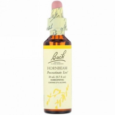 Bach, オリジナルフラワーレメディ、ホーンビーム（シデ）、0.7 液量オンス (20 ml)