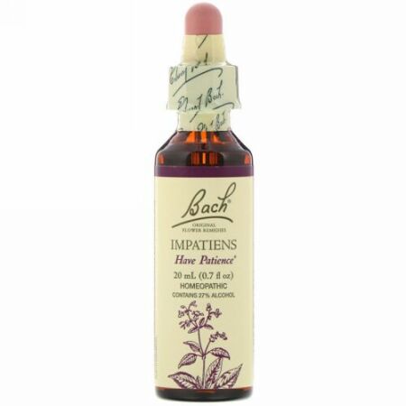 Bach, オリジナルフラワー レメディ、インパチェンス、 0.7 fl oz (20 ml)