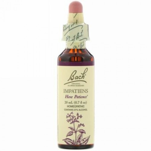 Bach, オリジナルフラワー レメディ、インパチェンス、 0.7 fl oz (20 ml)