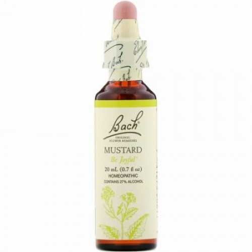 Bach, Original Flower Remedies, Mustard, 0.7 fl oz (20 ml)
