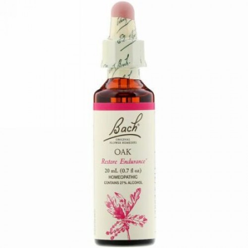 Bach, オリジナルフラワー レメディ、 オーク、 0.7 fl oz (20 ml)