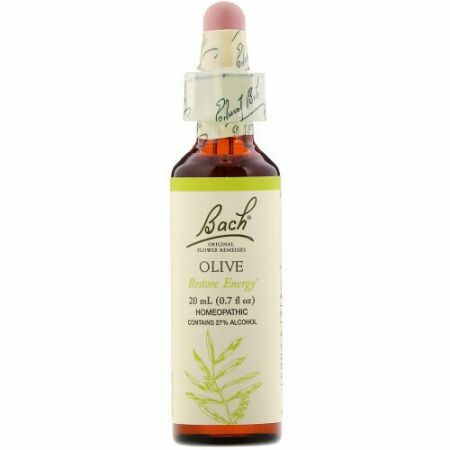 Bach, オリジナルフラワーレメディ、オリーブ、20ml（0.7液量オンス）