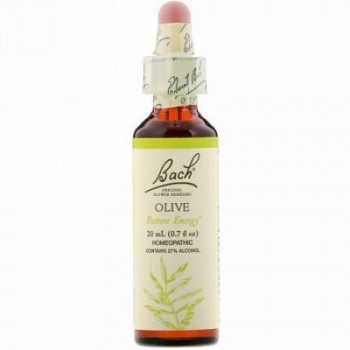 Bach, オリジナルフラワーレメディ、オリーブ、20ml（0.7液量オンス）
