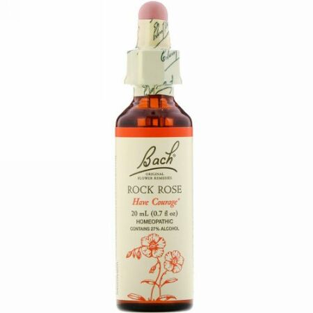 Bach, オリジナルフラワー レメディ、 ロック ローズ、 0.7 fl oz (20 ml)