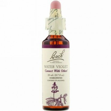 Bach, オリジナルフラワー レメディ、 ウォーターバイオレット、 0.7 fl oz (20 ml)