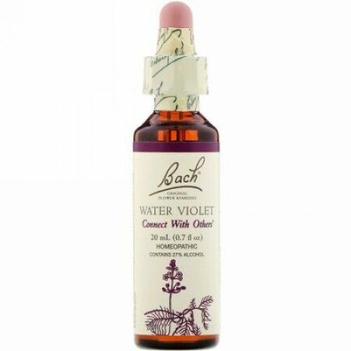 Bach, オリジナルフラワー レメディ、 ウォーターバイオレット、 0.7 fl oz (20 ml)