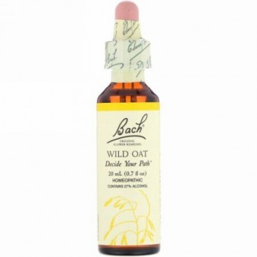 Bach, オリジナルフラワー レメディ、 ワイルド オーツ、 0.7 fl oz (20 ml)