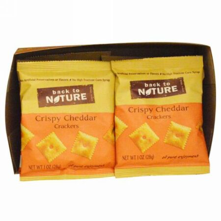 Back to Nature, クリスピー・チェダークラッカー、8袋入り、各1 oz (28 g) (Discontinued Item)