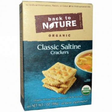 Back to Nature, オーガニック クラシック 塩味クラッカー、7オンス(198 g) (Discontinued Item)