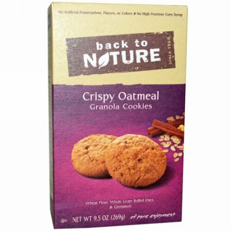 Back to Nature, クリスピー・オートミール・グラノーラクッキー、9.5 oz (269 g) (Discontinued Item)