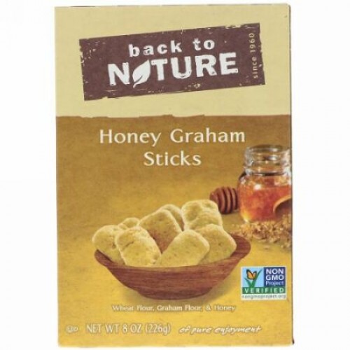 Back to Nature, ハニーグラハムスティック（Honey Graham Sticks）, 8オンス (226 g) (Discontinued Item)